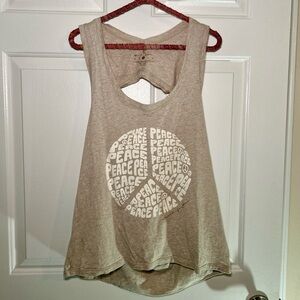 Spiritual Gangster Peace Graphic Open Back Tank